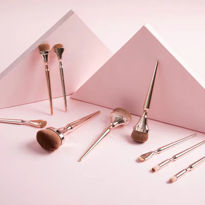 9 Gold Plating Toothbrush Type Makeup Brushes Suit 9 Gold Plating Toothbrush Type Makeup Brushes Suit